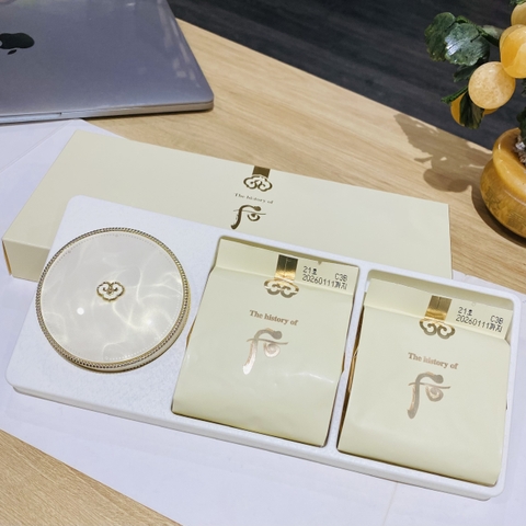 Bộ Phấn Nước Chống Lão Hóa Whoo Luxury Golden Cushion Glow SPF50/PA+++ Nội Địa