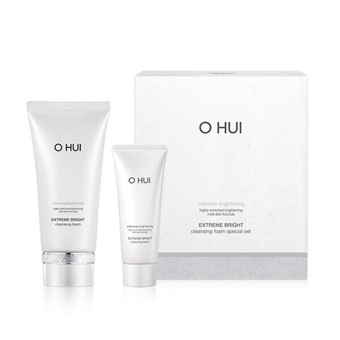 Bộ Sữa Rửa Mặt Ohui Trắng Ohui Extreme White Cleansing Foam 160ml +100ml