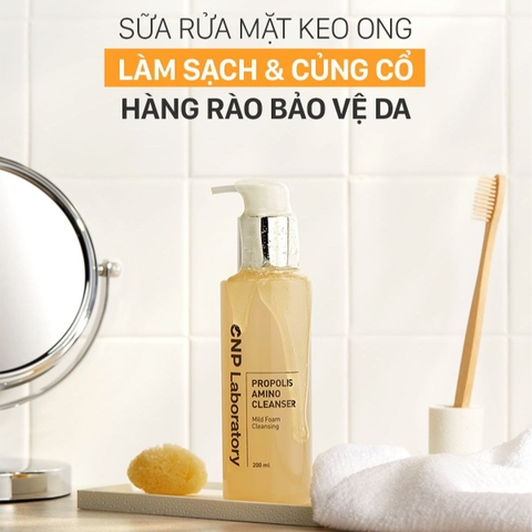 Sữa Rửa Mặt Tinh Chất Keo Ong CNP Propolis Amino Cleanser 200ml