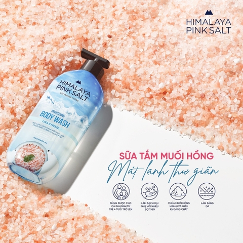 Sữa Tắm Muối Hồng Himalaya Pink Salt Mát Lạnh Và Thư Giãn Cool & Freeze 500g