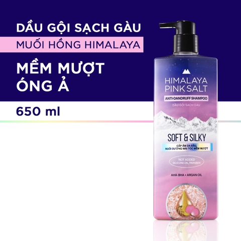 Dầu Gội Himalaya Pink Salt Muối Hồng/ Da Đầu Ngứa/ Ngăn Rụng Tóc Soft & Silky 650ml