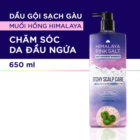 Dầu Gội Dành Cho Da Đầu Bết/ Giảm Ngứa/ Làm Sạch Da Đầu/ Himalaya Pink Salt Itchy Scalp Care 650ml