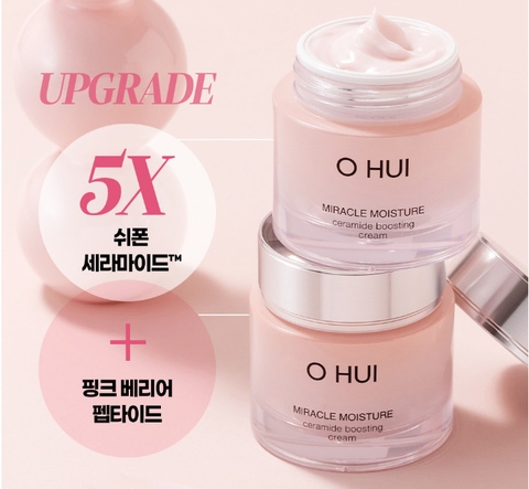 Bộ Kem Dưỡng Ẩm Ohui Miracle Moisture Ceramide Boosting Cream 60ml Special Set