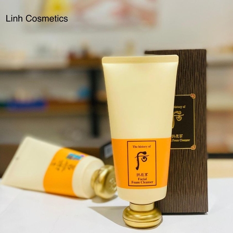 Sữa Rửa Mặt Dưỡng Ẩm Whoo Vàng Foam Cleanser 180ml