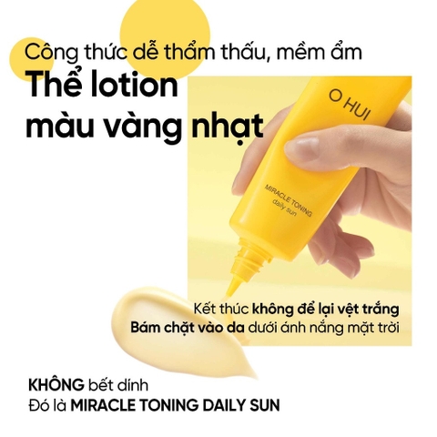 Set Kem Chống Nắng Đa Nắng Ohui Miracle Toning Daily Sun Special Set