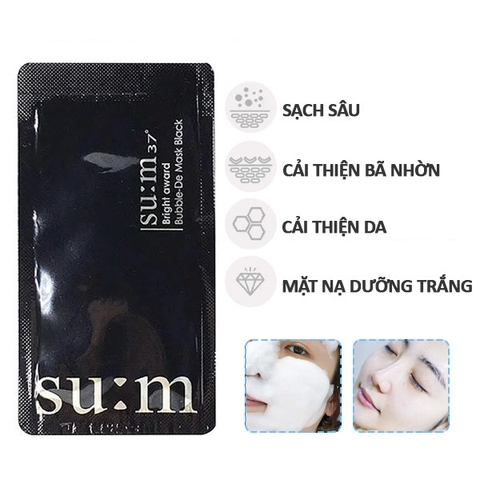 Sample Mặt nạ thải độc SU:M 37 Bright Award Bubble-De Mask Black