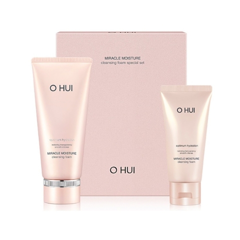 Bộ Sữa Rửa Mặt Dưỡng Ẩm Ohui Miracle Moisture Cleansing Foam Special Set