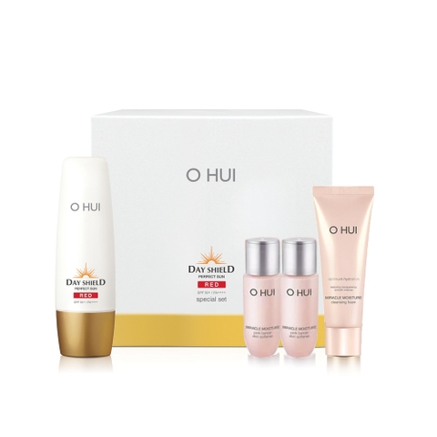 Set Kem Chống Nắng OHUI Day Shield Perfect Sun Red SPF50+/PA++++