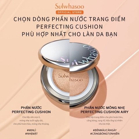 Phấn Nước Sulwhasoo Perfecting Cushion Coussin De Teint SPF50+ PA+++ 30g (Tặng kèm lõi)