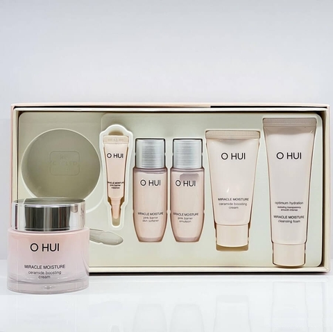 Bộ Kem Dưỡng Ẩm Ohui Miracle Moisture Ceramide Boosting Cream 60ml Special Set