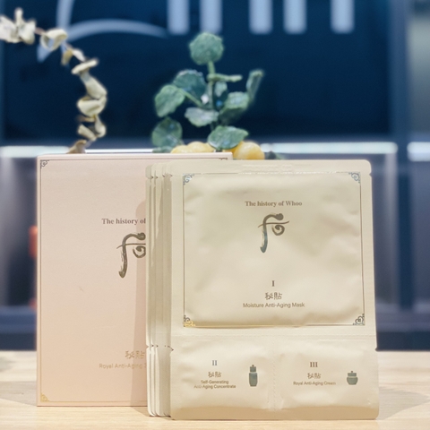 Mặt Nạ Chống Lão Hóa Whoo Bichup Moisture Anti-aging Mask 3 bước