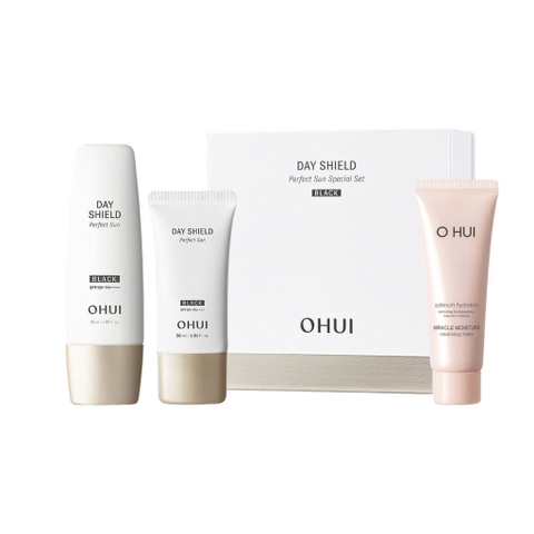 Bộ Kem Chống Nắng Ohui Day Shield Perfect Sun Black Special Set