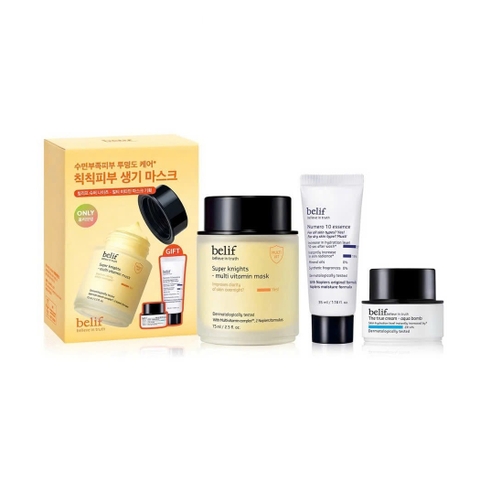 Set Mặt Nạ Ngủ Dưỡng Ẩm Phục Hồi Da Chuyên Sâu Belif Multi Vitamin Mask