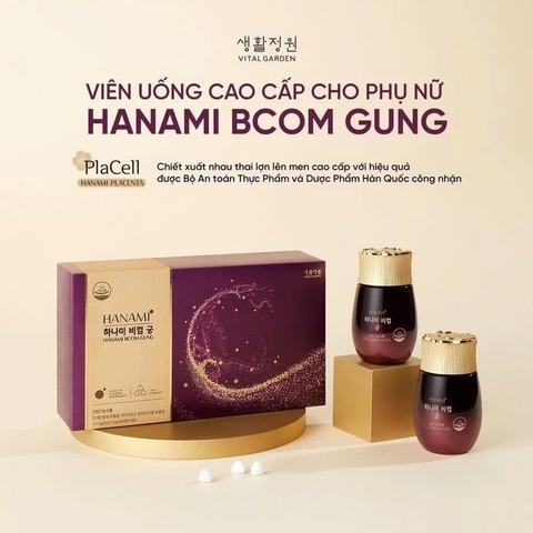 Viên Uống Đẹp Da Cân Bằng Nội Tiết Tố Hanami Bcomgung - LG