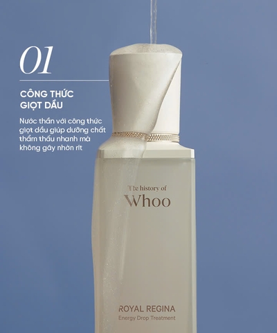 Nước Thần Phục Hồi Năng Lượng Làn Da Whoo Royal Regina Energy Drop Treatment 150ml