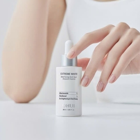 Bộ Tinh Chất Mờ Nám Trắng Da OHUI Extreme White Melatoning Dark Spot Ampoule Essence Special Set