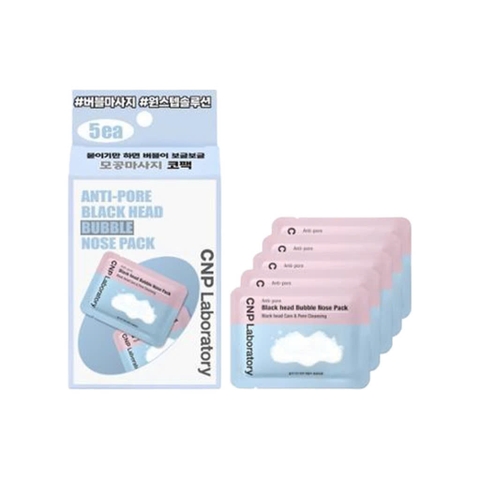 Mặt Nạ Lột Mụn Đầu Đen Vùng Mũi CNP Anti-Pore Blackhead Bubble Nose Pack (hộp 5 miếng)