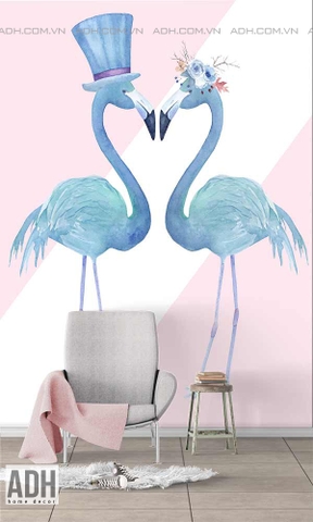 Tranh dán tường flamingo ADH200304-105