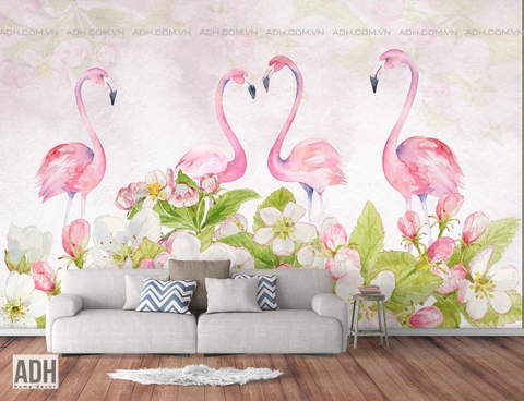 Tranh dán tường flamingo ADH200303-48