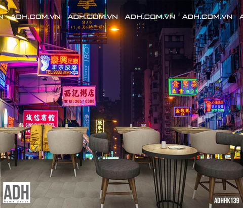 Tranh Dán Tường Đường Phố HongKong ADHHK139