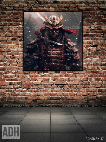 Tranh khung treo tường chân dung chiến binh Samurai
