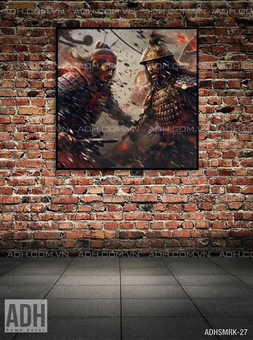 Tranh khung treo tường cuộc chiến Samurai