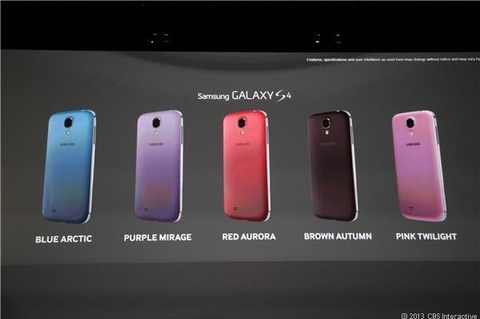 Galaxy S4 có thêm 5 phiên bản màu mới