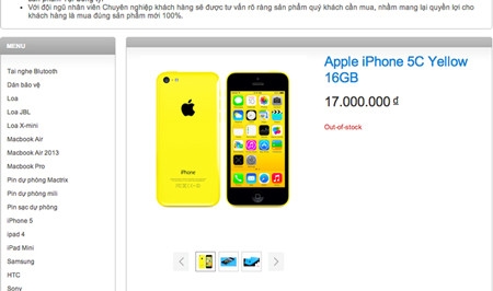 iPhone 5C giá rẻ được “hét giá” 17 triệu đồng tại Việt Nam