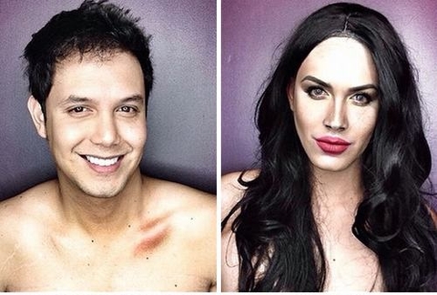 Chàng trai tự "make up" thành sao nữ Hollywood