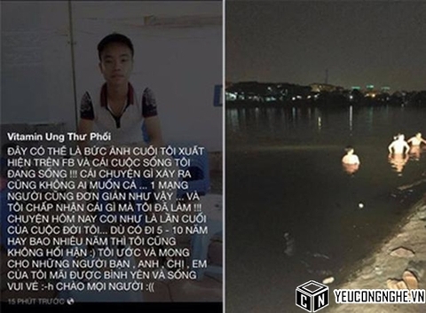 Nam sinh đẩy bạn xuống hồ, ném đá cho chết rồi lên facebook tự thú