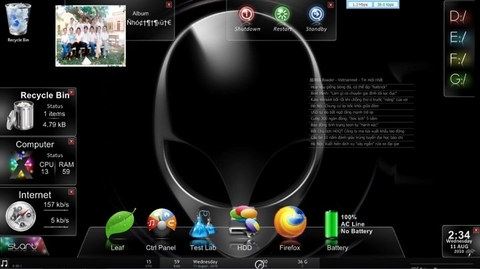Hướng dẫn cài đặt + sử dụng Rainmeter