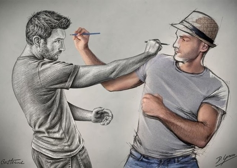 Tuyệt đỉnh chàng trai vẽ tranh xuyên mặt sống động
