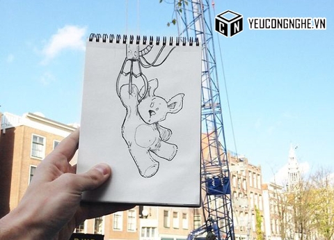 Những bức tranh hoạt hình trên đường phố khiến bạn mỉm cười