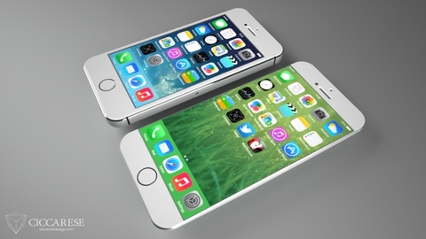 iPhone 6 khoe dáng “tuyệt đẹp” bên đàn anh iPhone 5S