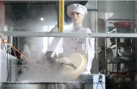 Robot cắt mì đẹp trai như hotboy