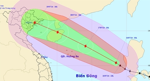 Ngày 19/7 bão Thần Sấm có thể đổ bộ đất liền Việt Nam