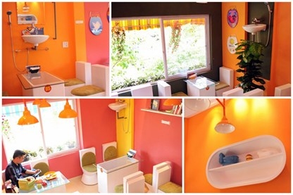 Độc đáo cafe... toilet