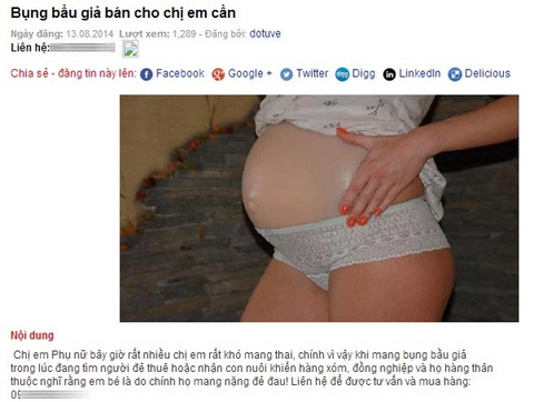 Thị trường bụng bầu giả: Càng hoạt động bí mật càng... "hot"