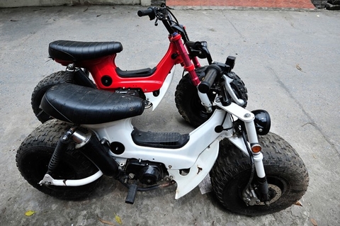 Cặp Honda Chaly độ bánh béo độc đáo ở Hà Nội