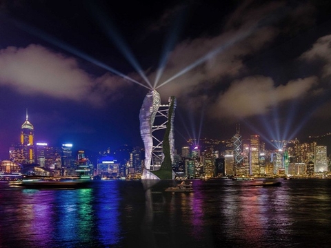 Cao ốc có trang trại và ruộng lúa ngay trung tâm Hong Kong