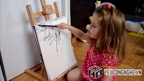 Phác thảo của bé gái 2 tuổi "lột xác" thành tác phẩm nghệ thuật