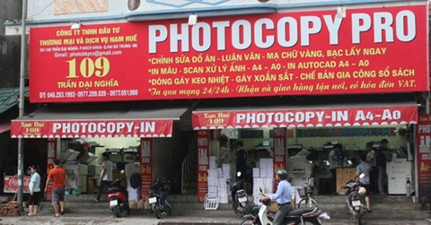 Ngỡ ngàng với giá photocopy