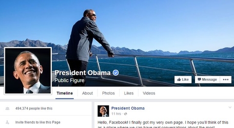Tổng thống Barack Obama đã chính thức "lên sóng" Facebook