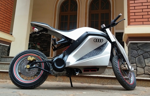 Môtô e-Tron tự chế độc nhất của thợ Đồng Nai