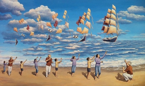 Ngắm tranh vẽ đánh lừa thị giác khiến bạn "hoa mày chóng mặt"