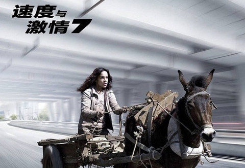 Cư dân mạng chế ảnh sao "Fast & Furious 7" cưỡi xe bò