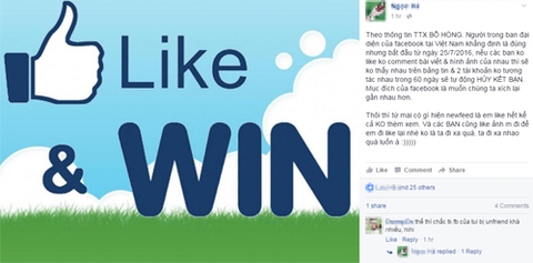 Loạn tin đồn 'Facebook hủy kết bạn nếu không Like'