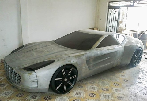 Chàng trai Việt tự chế mô hình siêu xe Aston Martin One-77