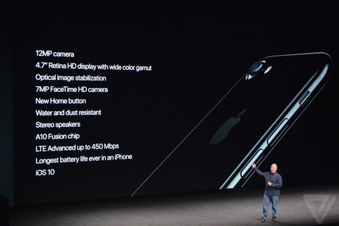 Apple ra mắt iPhone 7 chống nước, camera kép