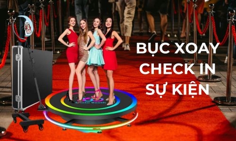 Nở rộ dịch vụ photobooth và bục xoay check in 360 hỗ trợ sự kiện